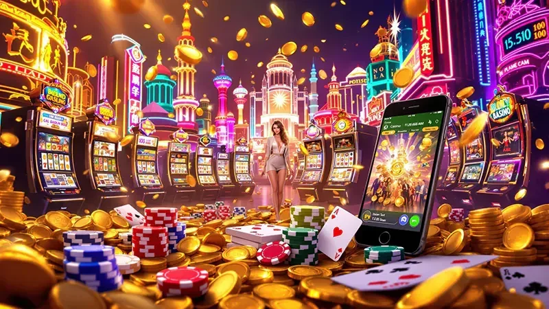 Layar slot mobile dengan susunan reel permainan
